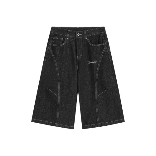 DAREASY Джинсовые шорты Унисекс Оригинальный Черный деним