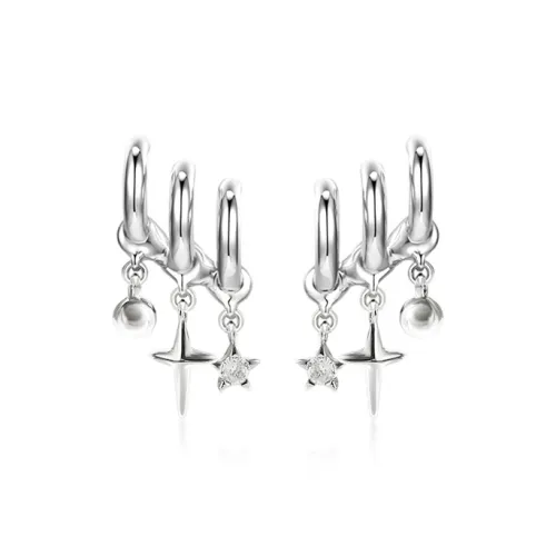 SHEEHHYY Сплав Нижняя заколка On Серьги Унисекс