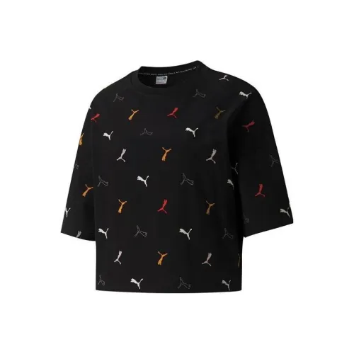 PUMA Черные Женские Короткие Топы