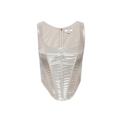 Miaou Campbell CORSET Майка Женская Серебряный Фольга