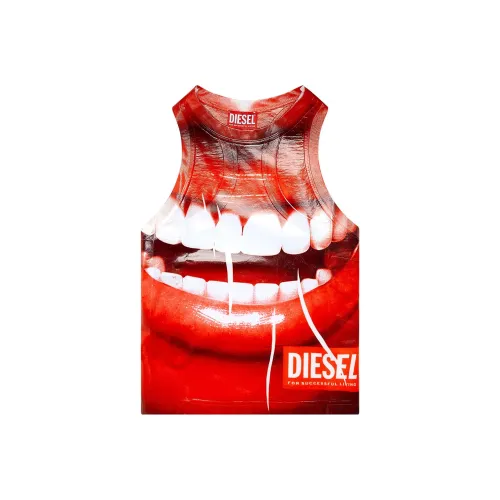 DIESEL Женские майки красного цвета