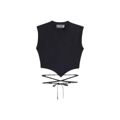 VERSACE JEANS COUTURE Черные Женские Майки