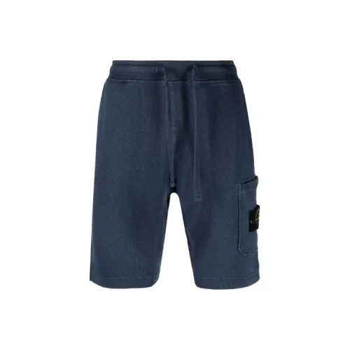 Stone Island Синий Спортивные шорты для мужчин