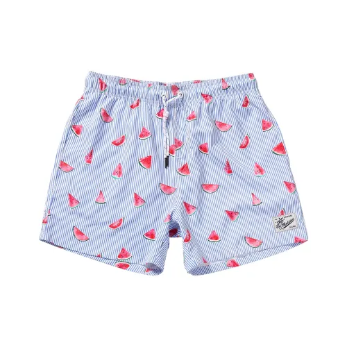 GAILANG Пляжные шорты Мужские Синие Полосы Узор