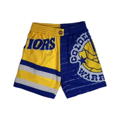 MITCHELL NESS Баскетбольные шорты Мужские Желто-синие