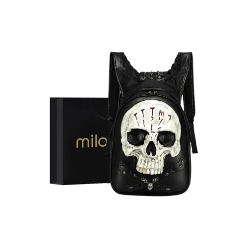 MILOOKY ПУ (полиуретан) Прочный Большой Объем Пара Рюкзак Повседневный Рюкзак Унисекс Черный Золото Серебряный