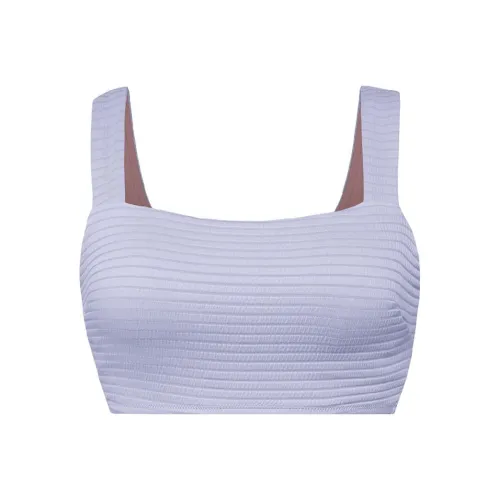 Lululemon Светло-синие Полосы Женские Майки