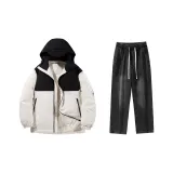 Set (Beige & Black Top + Black Jeans)  
Комплект (Бежевый и Черный Топ + Черные Джинсы)