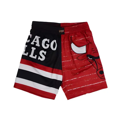 MITCHELL NESS Баскетбольные шорты Унисекс Красный Черный Пэчворк