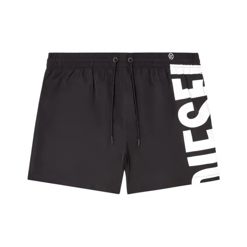 DIESEL Черный/Белый Мужские Плавательные Шорты