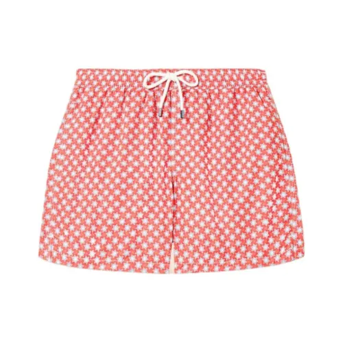 FEDELI Пляжные шорты Мужские Темно-красные