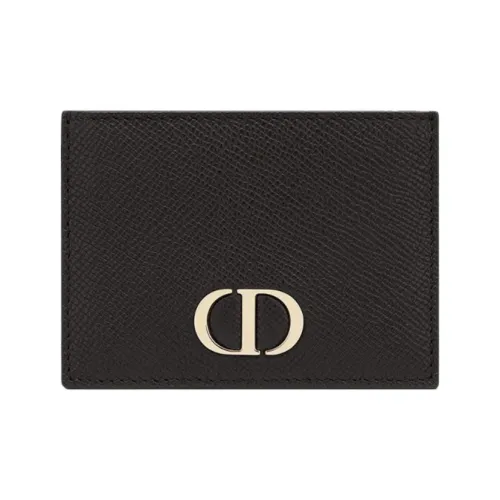 DIOR 30 Montaigne Коровья кожа зернистая текстура держатель для карт унисекс черный