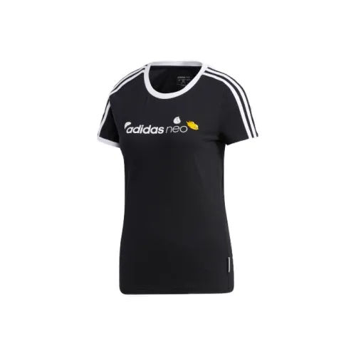 ADIDAS NEO Комплект с короткими рукавами T-рубашка Женская Черный
