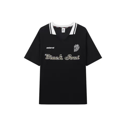 ONIARAI Черная мужская футбольная футболка
