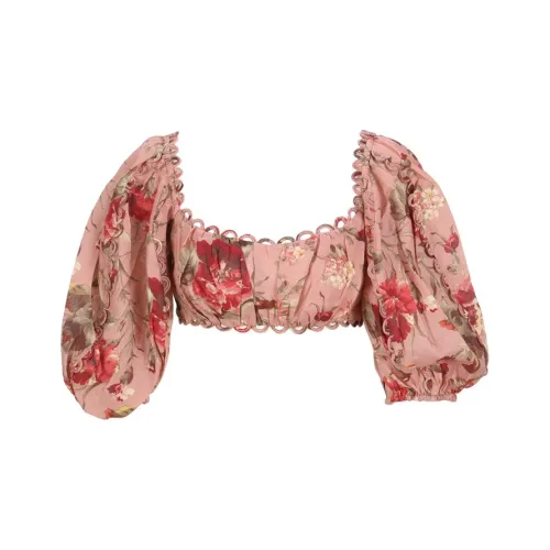 Zimmermann Розовый Женские Короткие Топы