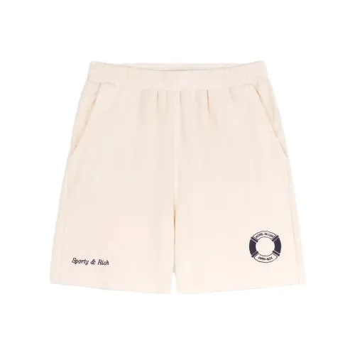 SPORTY & RICH Hotel DU Cap Эдем ROC SS23 Co Branded SERIES Бежевый Унисекс Повседневные шорты