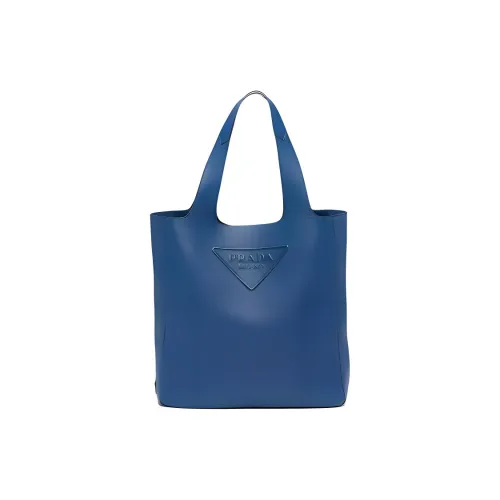 PRADA Кожа Тоут Сумка Сумка для покупок Сумка Сумка через плечо Мужская Темно-фиолетовая Синяя