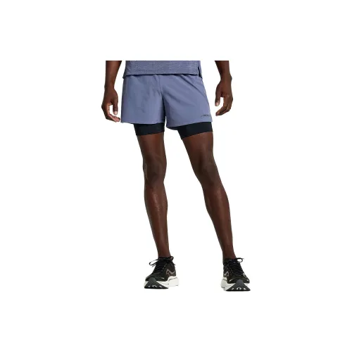 Saucony Outpace Purple Men's Casual Shorts Saucony Outpace Фиолетовые Мужские Повседневные Шорты