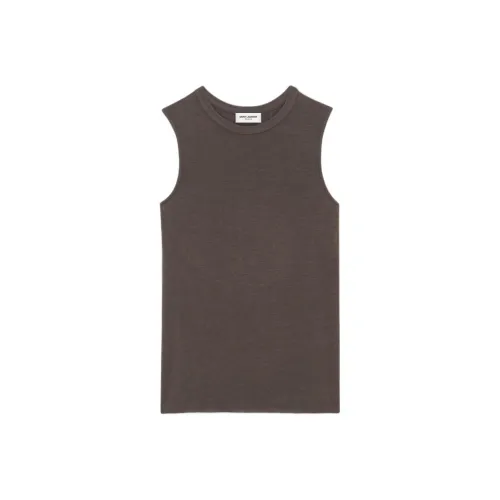 SAINT LAURENT SS24 Майка Женская Коричневая