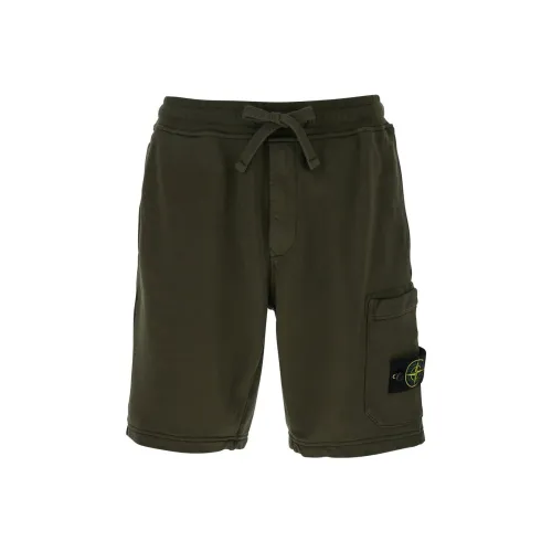 STONE ISLAND Зеленые Мужские Карго Шорты