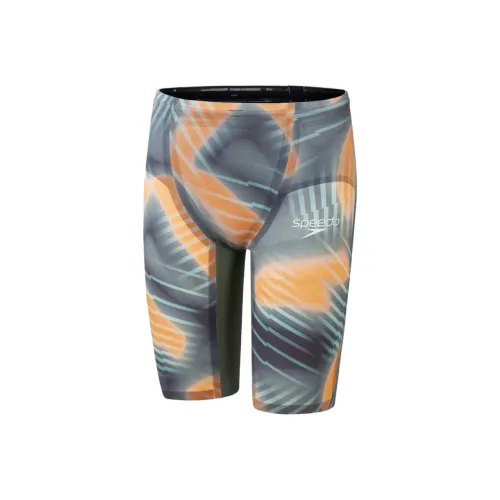 Speedo Плавательные шорты Мужские Зеленый Оранжевый