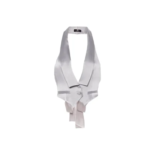 Elisabetta Franchi SS24 Майка Женская Серебряный Серый