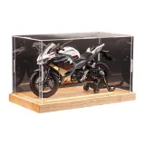 Кавасаки Ninja 400 - Серый Белый + Пыльная защита из массива дерева