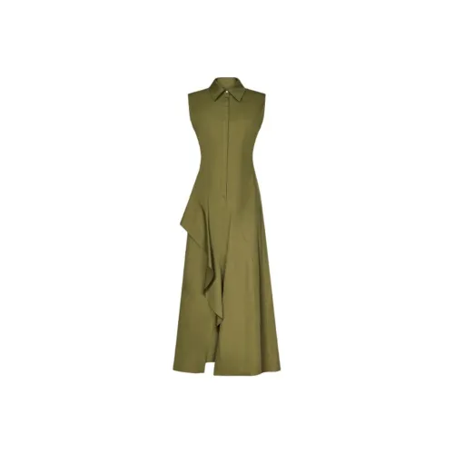MaxMara Studio Без рукавов Платье Женское Зеленое