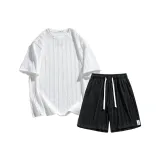 Комплект (белый топ+черные брюки)