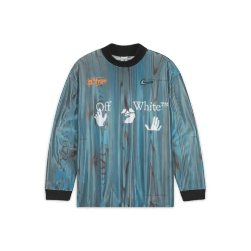 Nike x Off Белый Футбол Джерси Мужской Синий