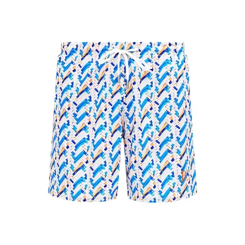 BALNEAIRE Пляжные шорты Мужские Зеленый Фиолетовый Вечеринка