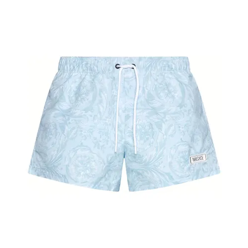 VERSACE Пляжные шорты Мужские Светло-синие