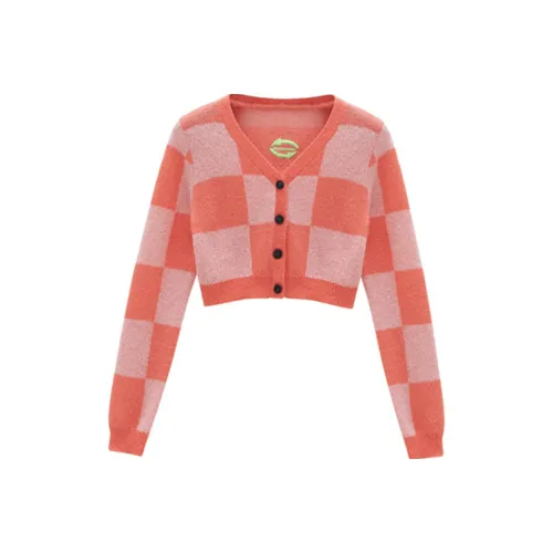 TEMPLER OF FAITH Свободный крой Трикотаж Женский Оранжевый Красный