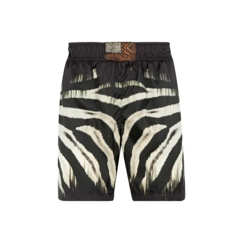 Roberto Cavalli SS24 Пляжные шорты Мужские Черные