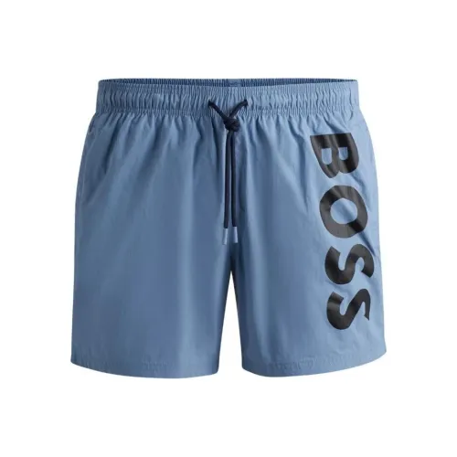 BOSS Blue Men's Beach Shorts BOSS Синие Мужские Пляжные Шорты