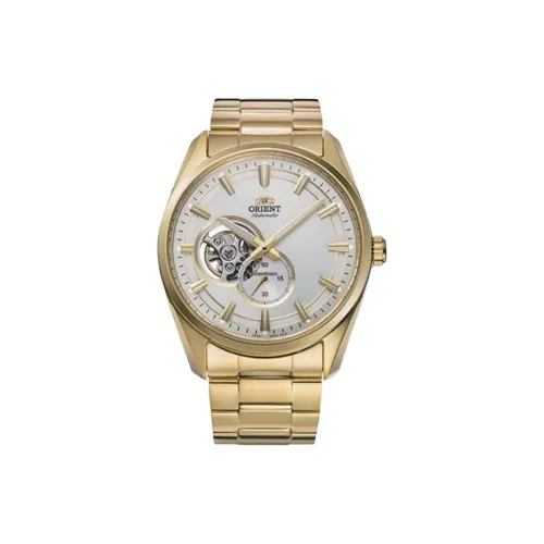 ORIENT Автоматический Механический Механизм Стальной Ремешок Часы 40,8мм Унисекс Черепный Циферблат