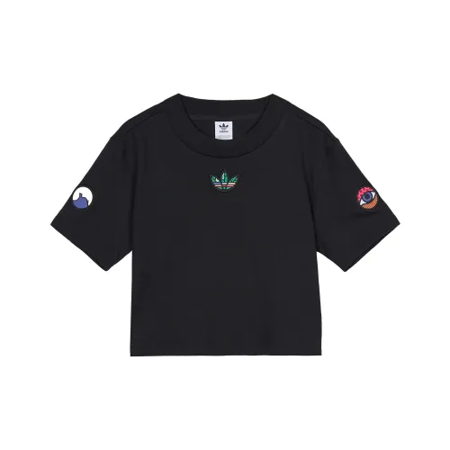 adidas originals Черные Женские Короткие Топы