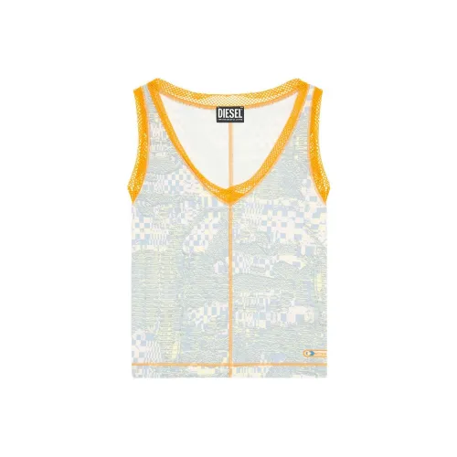 DIESEL Сине-оранжевые Женские Майки