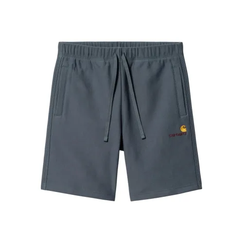 Carhartt WIP American Script Sweat Short Casual Shorts Men's Dark Gray