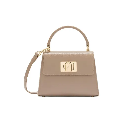 Furla 1927 Collection Текстурированная кожа сумка через плечо мини-сумка женская серая