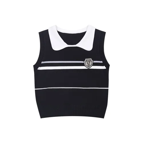 Geyini Майка Женская Черный Белый