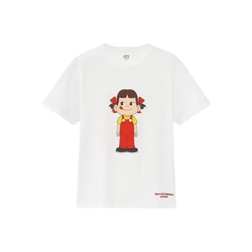 UNIQLO Прямой крой T-рубашка Женская Белая