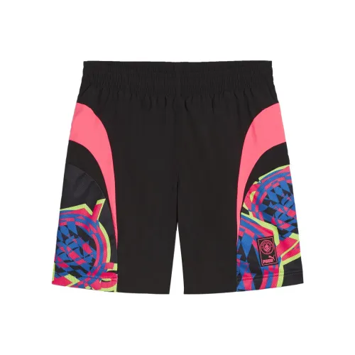 PUMA MCFC Ftblnrgy Ткани вязаные Короткий Повседневные шорты Мужской Черный