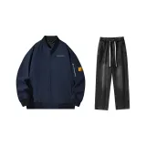 Комплект одежды (Темно-синий топ + Черные джинсы)