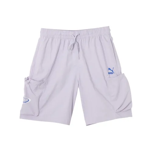 PUMA CLASSICS Light Purple Men's Casual Shorts PUMA CLASSICS Светло-фиолетовые Мужские Повседневные Шорты