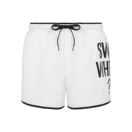 MOSCHINO SS25 Плавательные шорты Мужские Белые