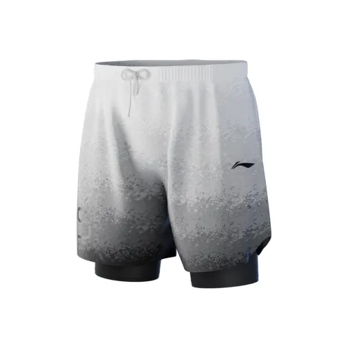 Плавательные шорты мужские белый серый