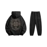 Комплект одежды (Черная рубашка с длинным рукавом + черные штаны)