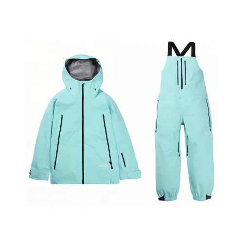 BURTON MINE 77 Коллекция Gore TEX 3L Куртка SKI Костюм Комплект Unisex Light Синий