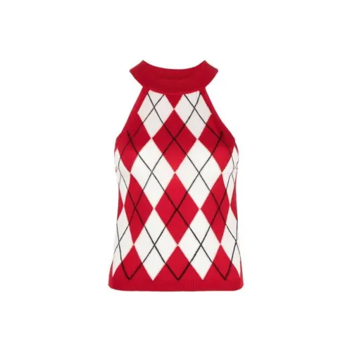 MSGM Женские майки красного цвета